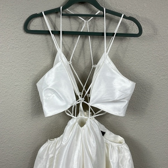 New Helen Oconnor Super Nova Modern Strappy Cutout Maxi Dress Wedding High Low 8 - Picture 6 of 14